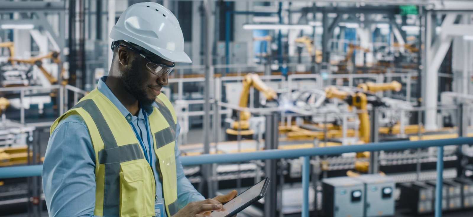 Un homme dans une usine