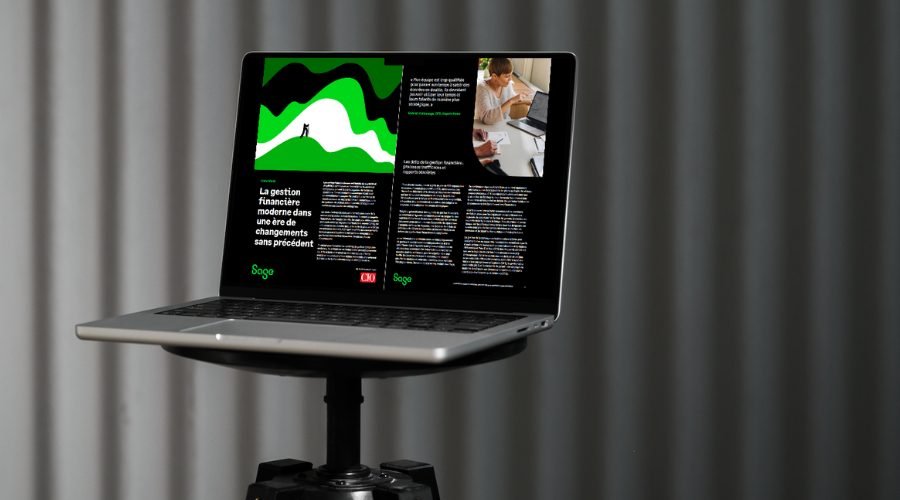 Mockup livre blanc Sage - La gestion financière moderne dans une ère de changements sans précédent